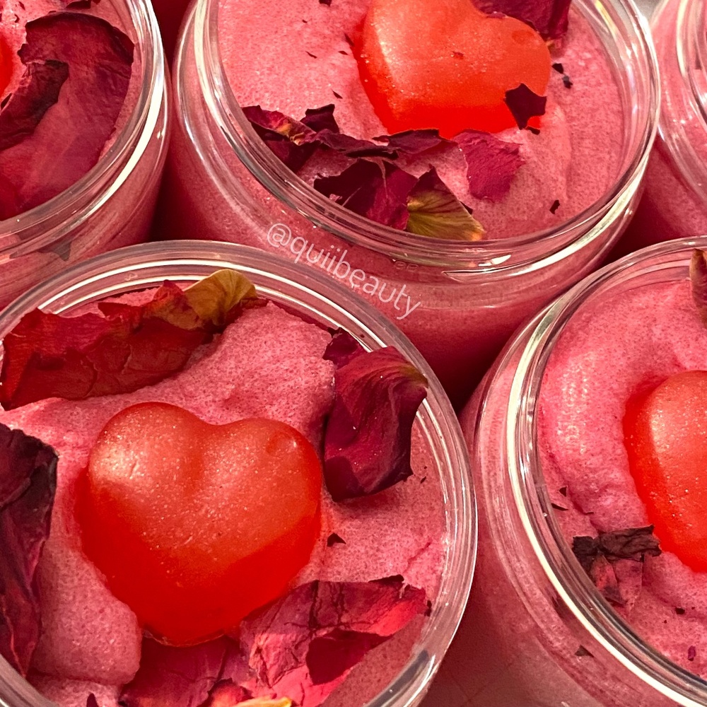 SOLD-Strawberry Rose Whipped Sugar Scrub